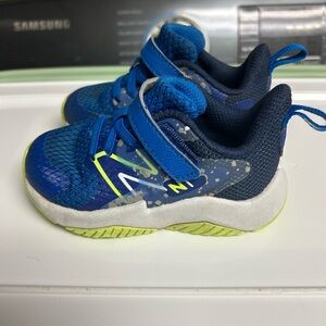 New Balance Kids' Navy and Neon Sneakers
